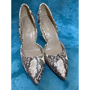 Bandolino Womens Snakeskin Print d'Orsay Pointed Toe Stiletto Pumps Size 8M